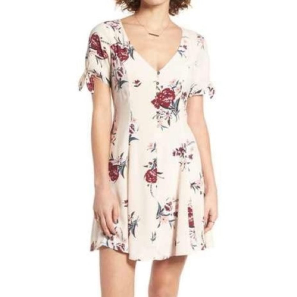 ASTR The Label Floral Mini Dress XS 2243